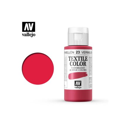 65356 vallejo textile color 40023 vermillion 60ml