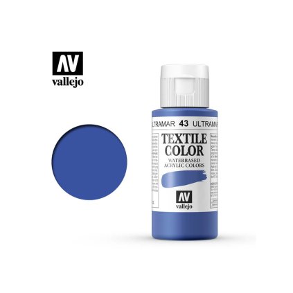 65371 vallejo textile color 40043 ultramarine blue opaque 60ml