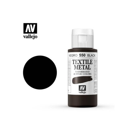 65410 vallejo textile color 40550 metallic black 60ml