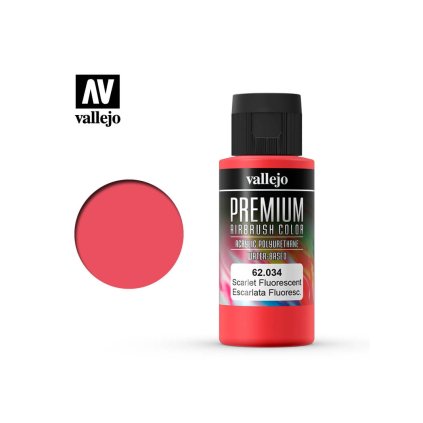 65461 vallejo premium color 62034 fluorescent scarlet 60ml