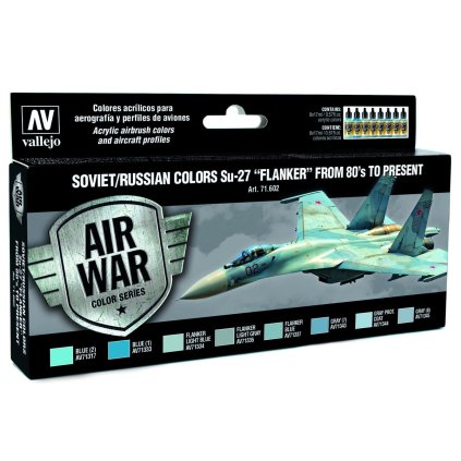 65716 vallejo model air set 71602 soviet russian colors su 27 flanker from 80 s to present 8