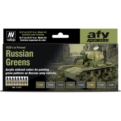 65719 vallejo model air afv set 71613 russian greens 1928 s to present 8