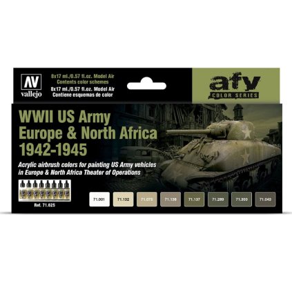 65725 stara verze vallejo model air afv set 71625 wwii us army europe north africa 1942 1945 8