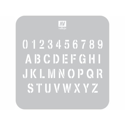 65818 vallejo stencils st let002 stamp font