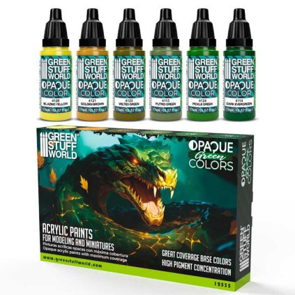 set vopsele opace culori verzi