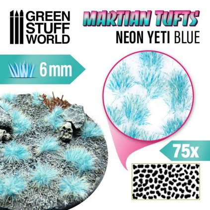 marțian fluor tufts neon yeti albastru