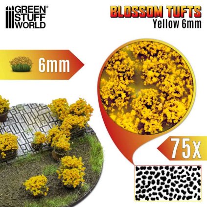 tufe de flori 6mm flori galbene