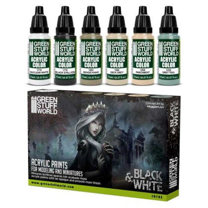 set de vopsea alb-negru