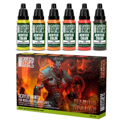set vopsea portocaliu aprins