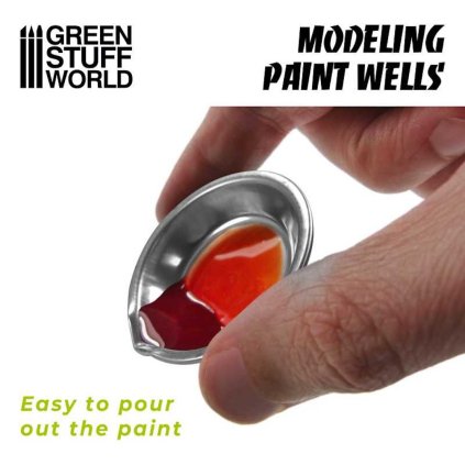 Vopsea de modelare Wells x6 - recipiente de amestecare (Green Stuff World)