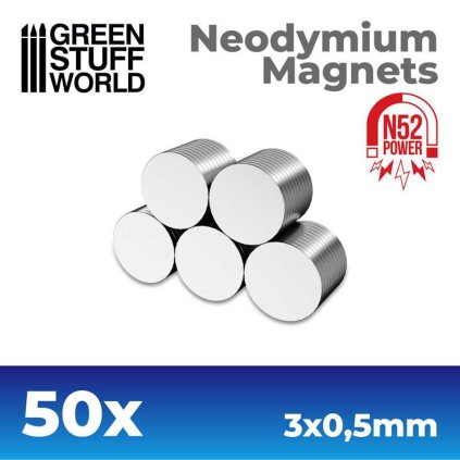 magneți de neodim 3x0 5mm 50 unități n52