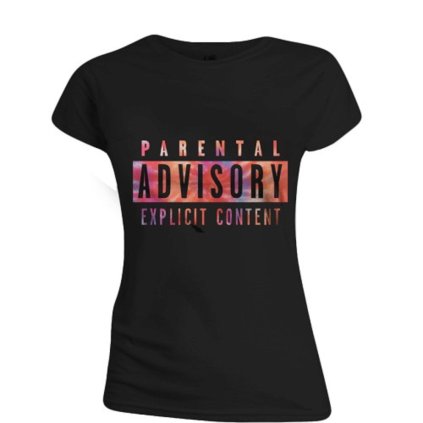 Tricou Parental Guidance pentru femei - PG multicolor - negru (mărimea S)