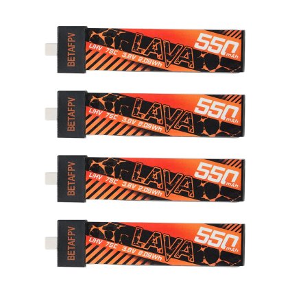3564 2 baterie lava 1s 550mah betafpv 75c 4pcs