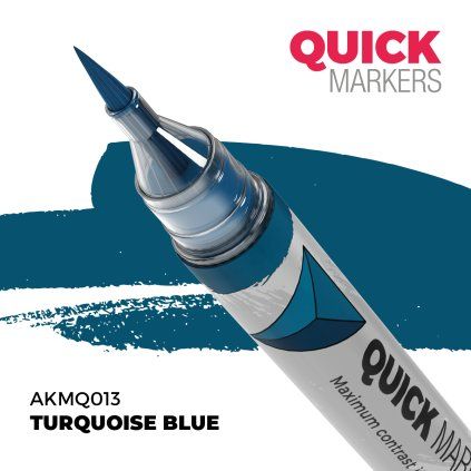 87778 turquoise blue quick marker modelarsky fix akmq013 ak interactive