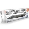 64324 ak acrylics 3gen aircraft set ak11744 us navy usmc modern aircraft helicopter set 3g 8x17ml