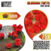 tufe de flori 6mm flori roșii