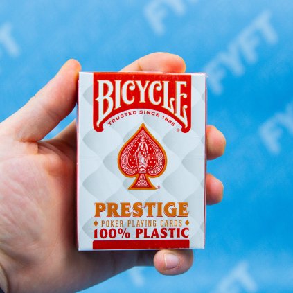 Plastové karty Bicycle Prestige JUMBO Index (USPCC) (Farba Modrá)