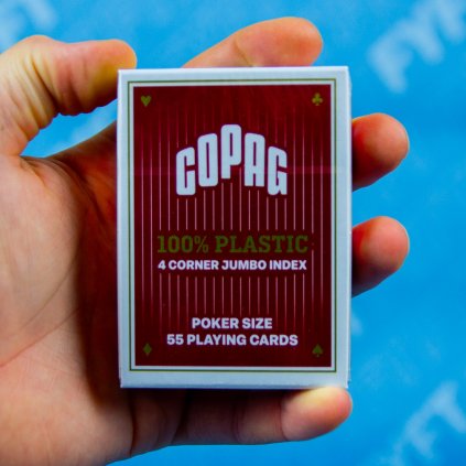 Plastové karty Copag 4 corner Jumbo index (Farba Červená)