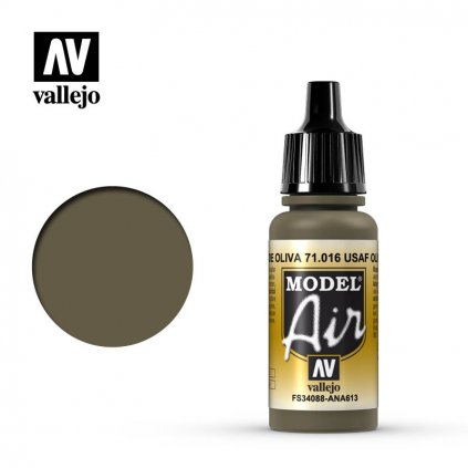 Vallejo Model Air 71016 USAF Olive Drab 17ml