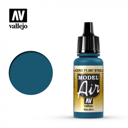 Vallejo Model Air 71087 Steel Blue 17ml