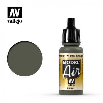 Vallejo Model Air 71250 Bronze Green RAL6031 17ml