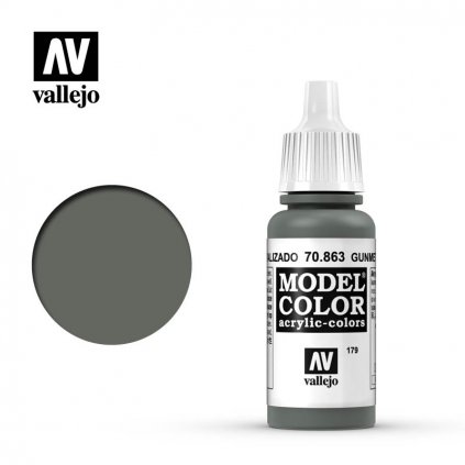 Vallejo Model Color 70863 Gunmetal Grey 17ml