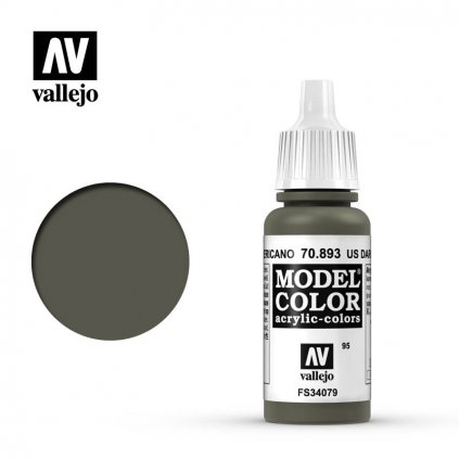 Vallejo Model Color 70893 Us Dark Green 17ml