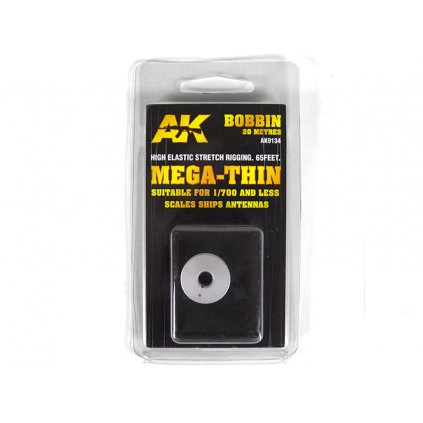 AK AK9134 ELASTICKÝ VIAZACÍ BOBBIN: MEGA-THIN (20 m)