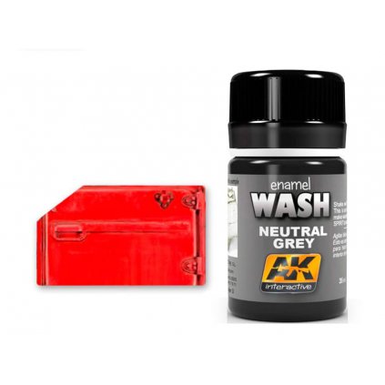 AK Weathering AK677 NEUTRAL GREY FOR WHITE/BLACK WASH (35 ml)
