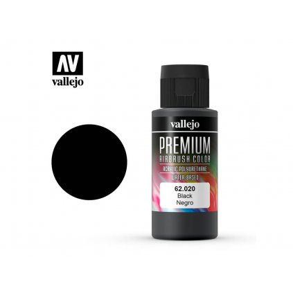 65452 vallejo premium color 62020 black 60ml