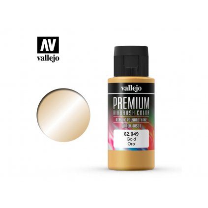 Vallejo PREMIUM Color 62049 Zlatá metalíza (60 ml)