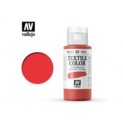 65353 vallejo textile color 40022 red 60ml