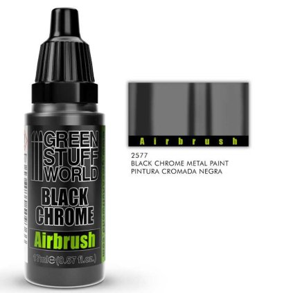 Black Chrome Paint - Airbrush 17ml (Green Stuff World)