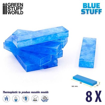 Blue Stuff Mold 8ks - hmota na kopírovanie (Green Stuff World)