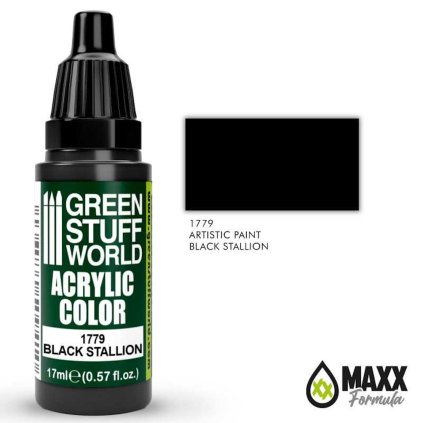 Acrylic Color BLACK STALLION 17ml (Green Stuff World)