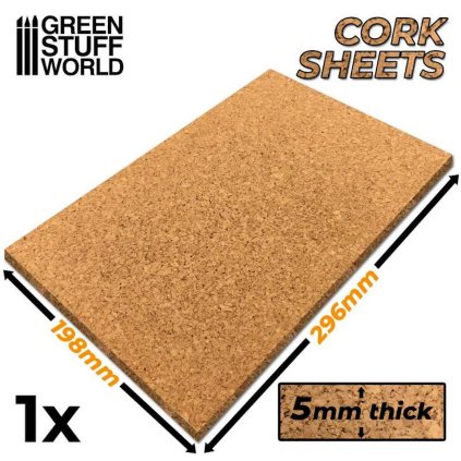 Cork Sheet 5mm - korkový plát (Green Stuff World)