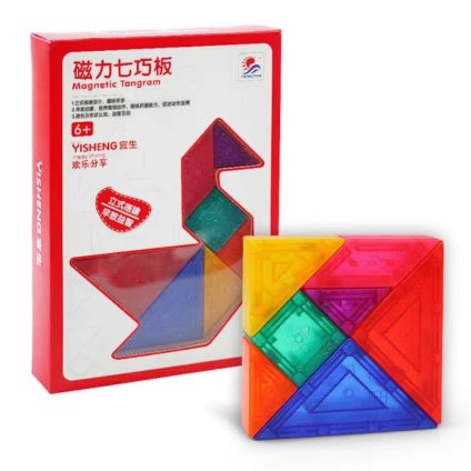 7-dielne magnetické puzzle Tangram (Yisheng)