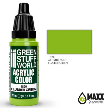 Acrylic Metal Paint - FLUBBER GREEN 17ml (Green Stuff World)