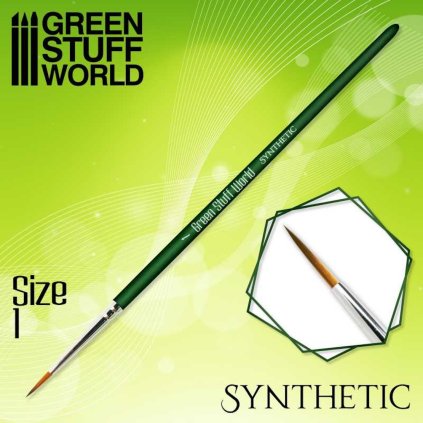 GREEN SERIES Synthetic Brush - Size 1 (Green Stuff World)