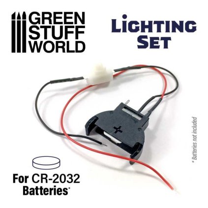Sada LED osvetlenia s vypínačom - napájanie pre modely (Green Stuff World)