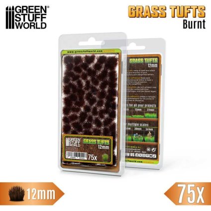 Static Grass Tufts 12 mm - Burnt Brown (Green Stuff World)