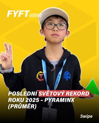 Na soutěži Zhengzhou Zest 2025 padl světový rekord v průměru na Pyraminxu. Postaral se o něj Lingkun Jiang s průměrem...