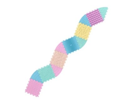 Masážna podložka Ortek Mix Puzzle Pastel