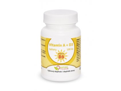 Vitamín A + D3 tablety 100ks