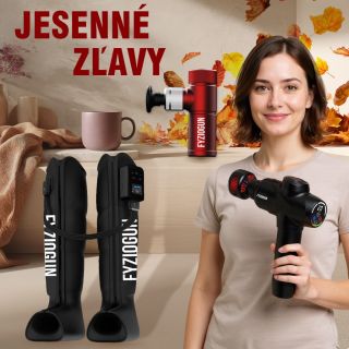🍂 Jesenné zľavy sú tu! 🍁 Dopraj si regeneráciu ako profesionál s masážnymi pištoľami a kompresnými nohavicami FYZIOGUN....