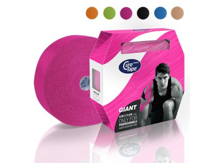 curetape sports giant kinesiology tape product all different colour options 5cm x 31.5m 1 single roll with box packaging lr image2