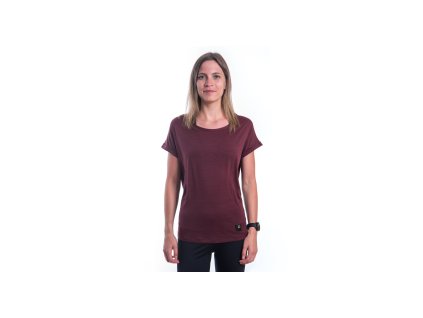 SENSOR MERINO AIR traveller dámské triko kr.rukáv port red