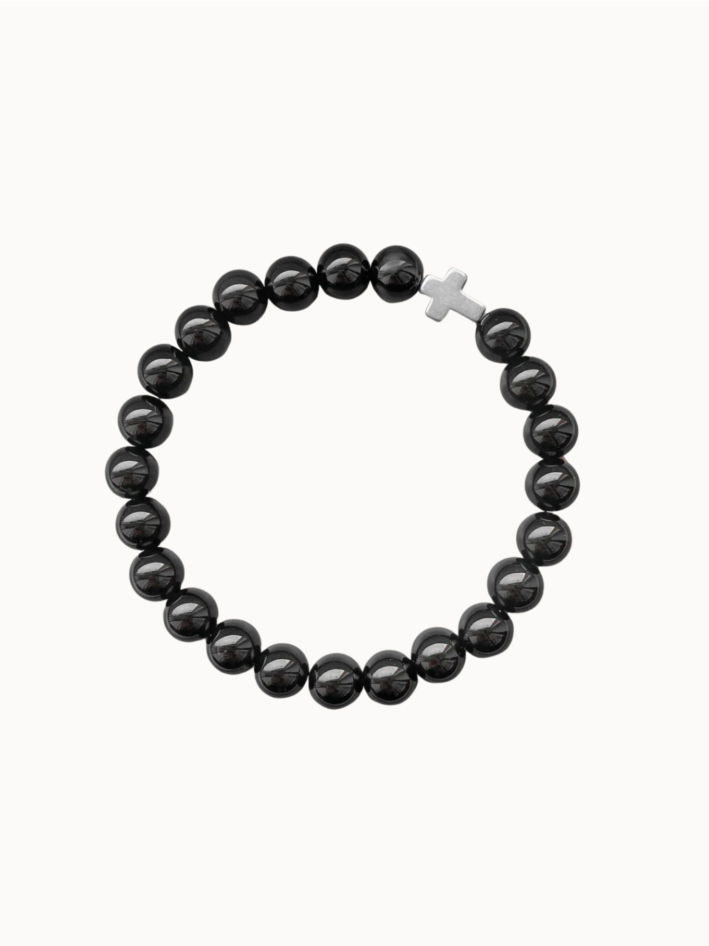 Pánský korálkový náramek onyx