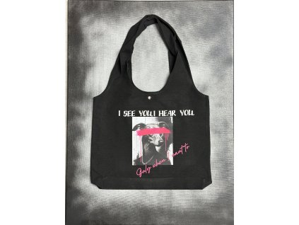 Plátěná  taška - Italský chrtík - I SEE YOU. I HEAR YOU.