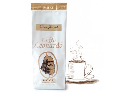 DECAFFEINATO MOKA MACINATO FRESCO Leonardo kava